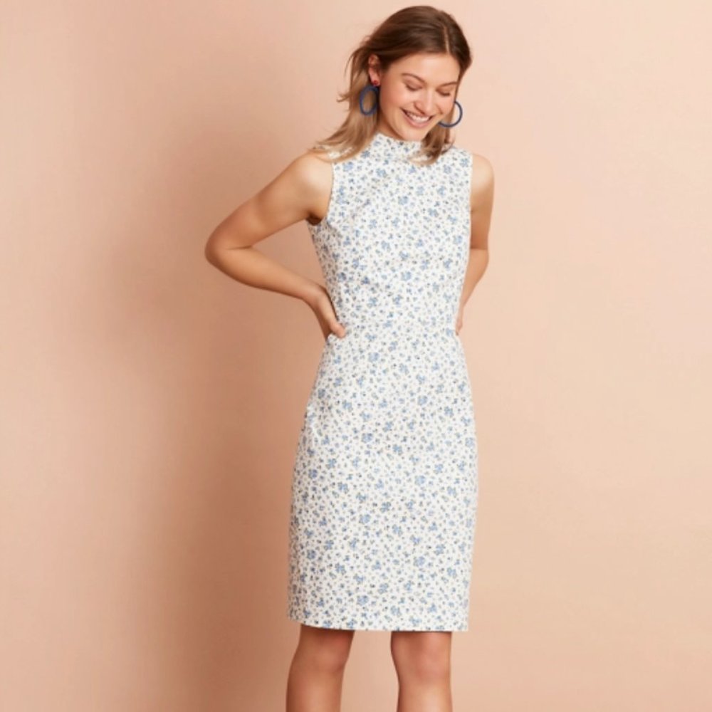 Brooks Brothers Blue Floral Dress Sz. 4 Like New (worn once)